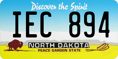 ND license plate IEC894