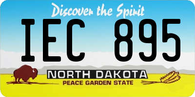 ND license plate IEC895