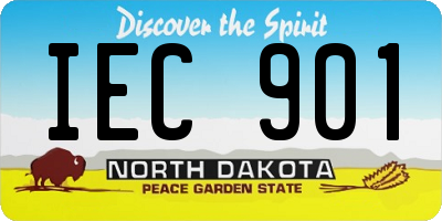 ND license plate IEC901
