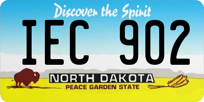ND license plate IEC902