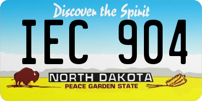 ND license plate IEC904