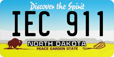ND license plate IEC911