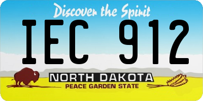 ND license plate IEC912