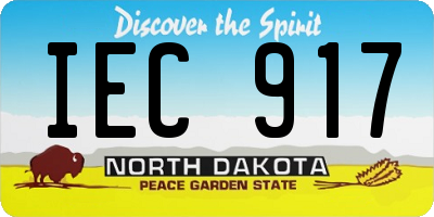 ND license plate IEC917