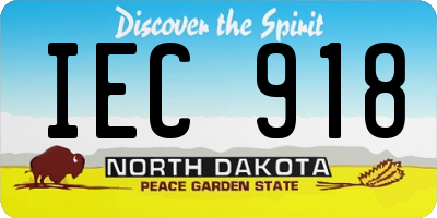 ND license plate IEC918