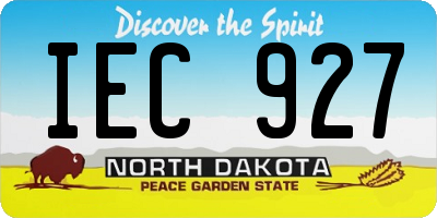 ND license plate IEC927