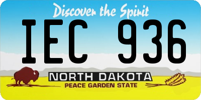 ND license plate IEC936