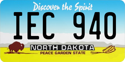 ND license plate IEC940