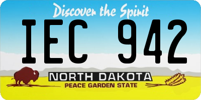 ND license plate IEC942