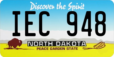 ND license plate IEC948