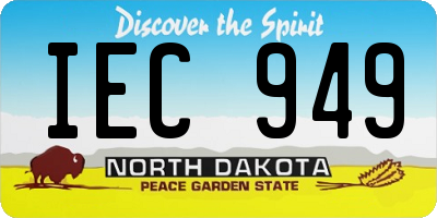 ND license plate IEC949
