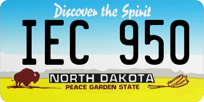 ND license plate IEC950
