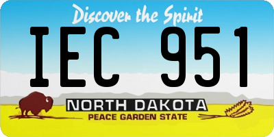 ND license plate IEC951