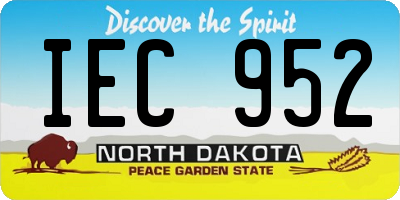 ND license plate IEC952