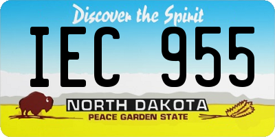 ND license plate IEC955
