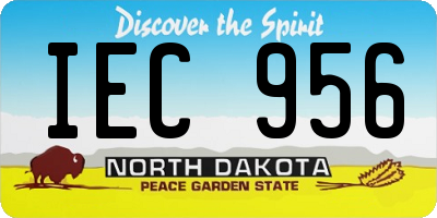 ND license plate IEC956