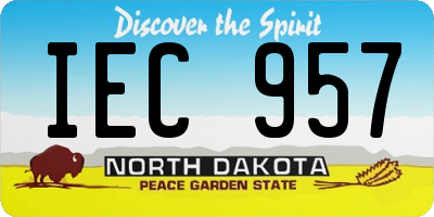 ND license plate IEC957