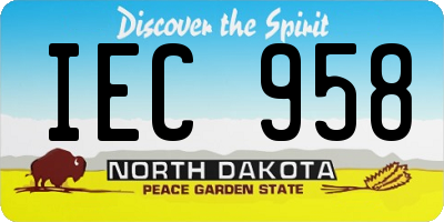 ND license plate IEC958