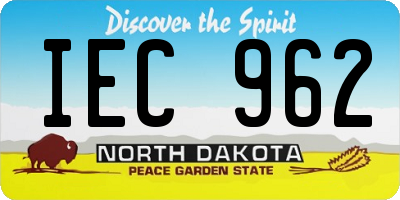 ND license plate IEC962