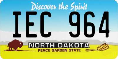 ND license plate IEC964