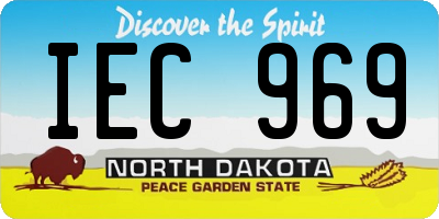 ND license plate IEC969