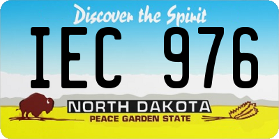 ND license plate IEC976