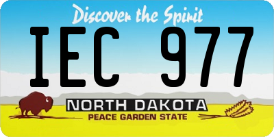 ND license plate IEC977