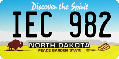 ND license plate IEC982