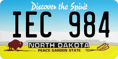 ND license plate IEC984