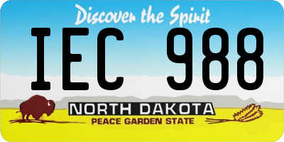 ND license plate IEC988