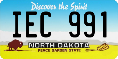 ND license plate IEC991