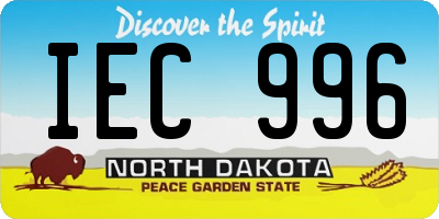 ND license plate IEC996