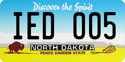 ND license plate IED005