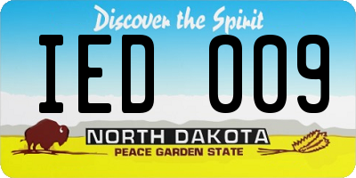 ND license plate IED009