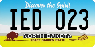 ND license plate IED023