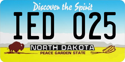 ND license plate IED025