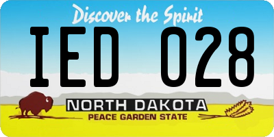 ND license plate IED028