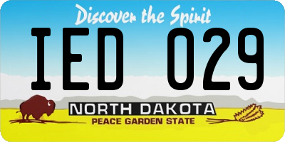 ND license plate IED029