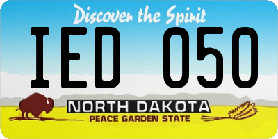 ND license plate IED050