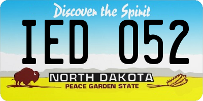 ND license plate IED052
