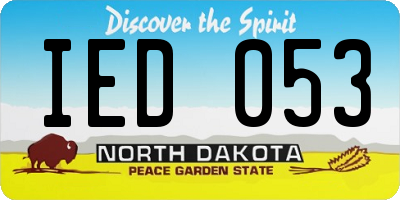 ND license plate IED053