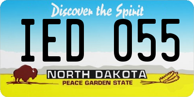 ND license plate IED055