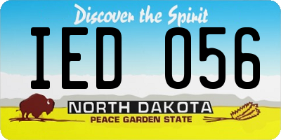 ND license plate IED056