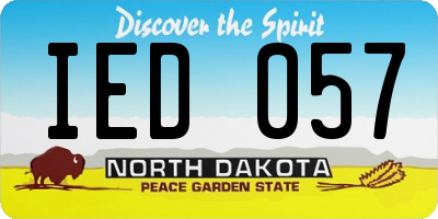 ND license plate IED057