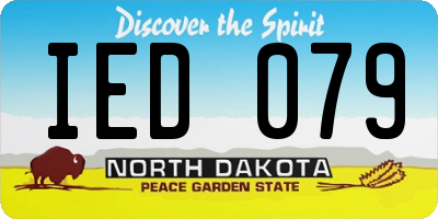 ND license plate IED079