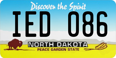 ND license plate IED086