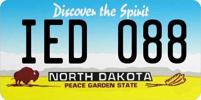 ND license plate IED088