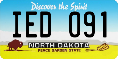 ND license plate IED091
