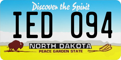 ND license plate IED094