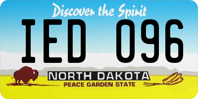 ND license plate IED096
